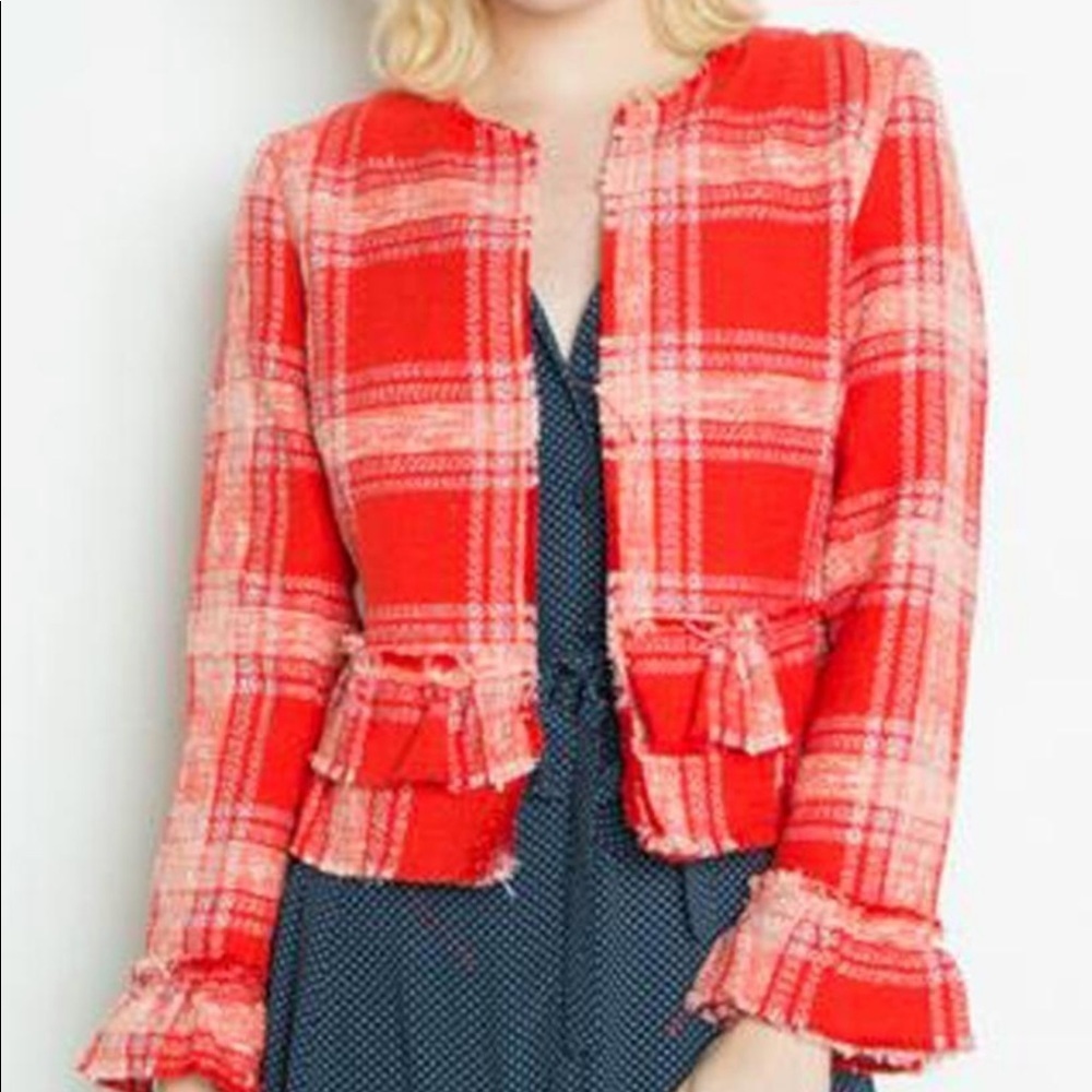 Dex Ruffle Tweed Jacket - Picture 2 of 7